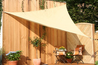 Dreiecksonnensegel konkav 360 cm - offenes Schattierungsgewebe - Farbe weizen