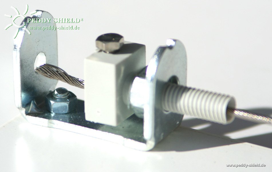 Montagehinweise - Seilspanntechnik Universal komplett mit 4x Seilspanner + mit 14 m Edelstahlseil fr Faltsonnensegel