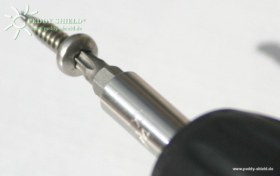 Montagehinweise - Alu-Bohrschrauben 4,8 x 19 - aus Edelstahl fr eine schnelle Montage vom Seilspanner Universal an Aluminiumbleche - 4 Stck