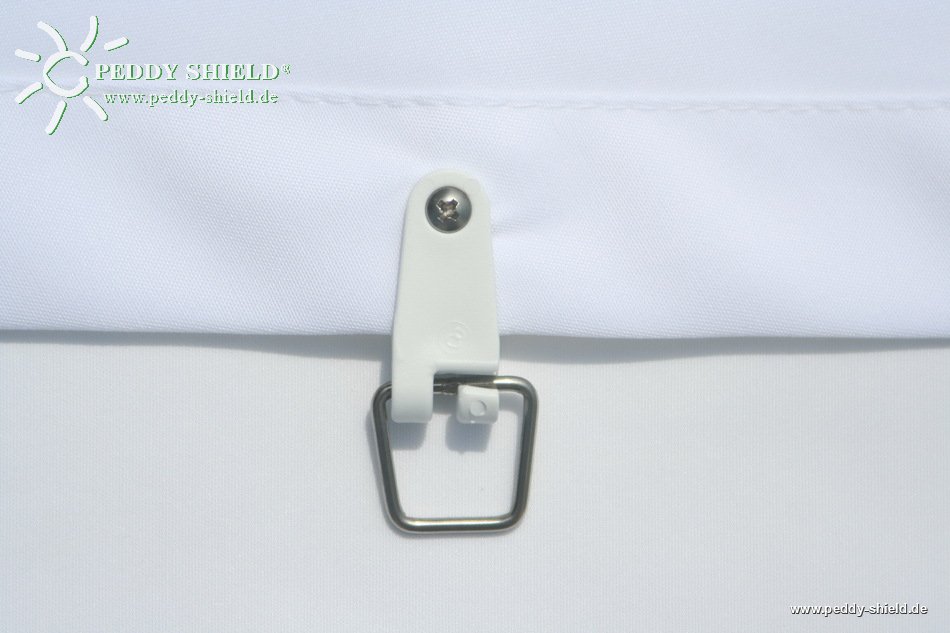 Montagehinweise - Polyestergewebe ca. 200 g/m, Ballenstoff 210 cm breit - wei - fr Nhservice Sonnensegel und zum Selbernhen