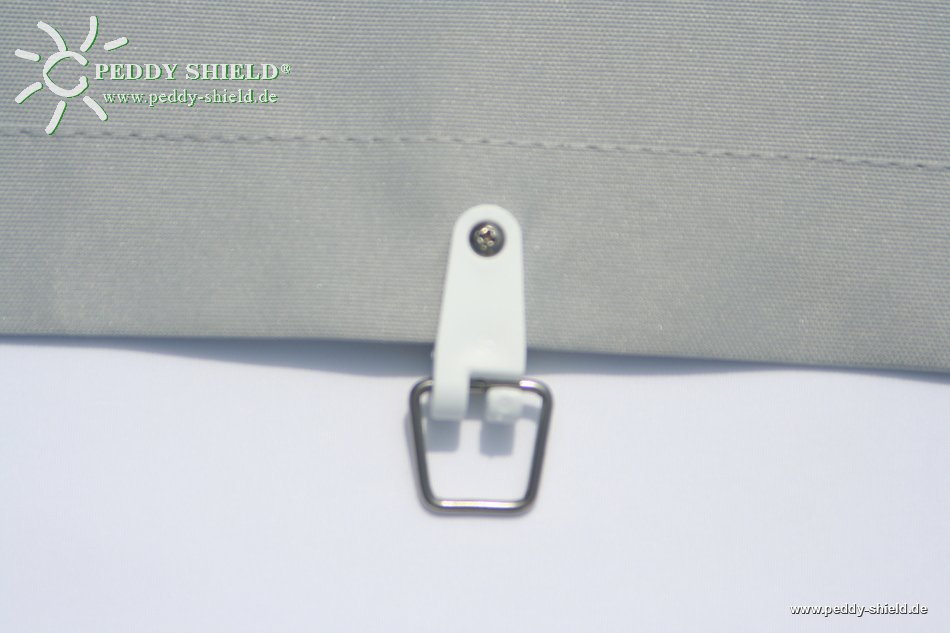 Montagehinweise - Polyestergewebe ca. 200 g/m - uni hell silbergrau - Ballenstoff 210 cm breit zum Selbernhen und Nhservice Sonnensegel