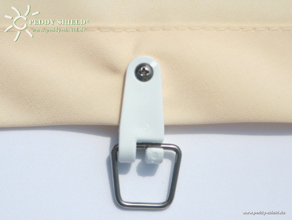 Montagehinweise - Polyestergewebe ca. 200 g/m, Ballenstoff 210 cm breit - uni hell elfenbein - fr Sonnensegel Nhservice und zum Selbernhen