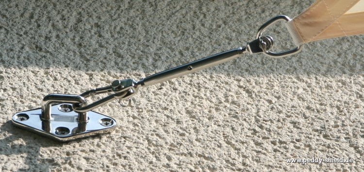 Montagehinweise - Spannschlo 6 mm, Wantenspanner  - hochwertiger Marine Edelstahl A4: , Segelspanner fr Sonnensegel konkav, Gewindespanner M6