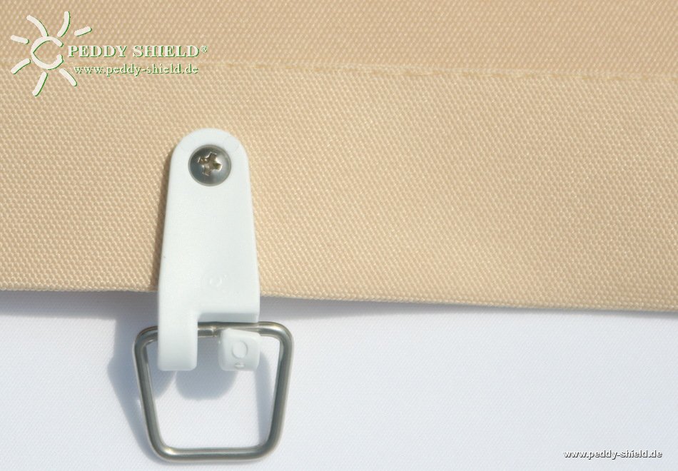 Montagehinweise - Schweres Polyestergewebe Sonnensegel 280 g/m - Farbe sisal -  groe Ballenbreite von 205 cm