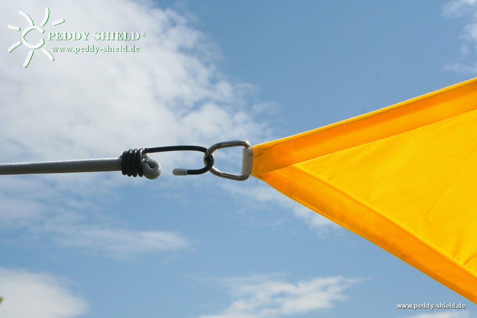 Montagehinweise - Dreiecksonnensegel 460 cm - Polyester - sonnengelb