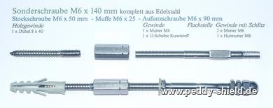 Montagehinweise - Sonderschraube M6x140 mm aus Edelstahl - fr nicht tragendes Mauerwerk bei Wrmedmmung:  Mindestbestellung: 2