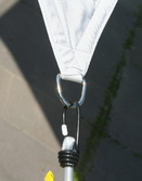 Montagehinweise - Dreiecksonnensegel 360 cm - Polyester - silbergrau