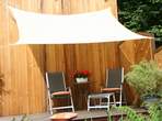 Vierecksonnensegel konkav für Terrasse, Garten und Camping