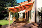 Pergola - Toscana mit Sonnenschutzsegel Terracotta