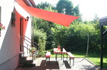 Vierecksegel konkav 4 x 5 m - offenes u. robustes Schattierungsgewebe aus HDPE - Farbe weizen - Wasser durchlssig #14