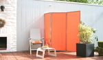 3er Paravent  Bespannung uni terracotta-orange #8