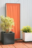 3er Paravent  Bespannung uni terracotta-orange #9