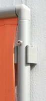 3er Paravent  Bespannung uni terracotta-orange #15
