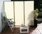 3x Sichtschutz Paravent windstabil mit 2x Wand-Clip und Pflanzkbel