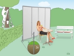 Schraub-Erdanker Paravent (2 Stck) - zweiteilig - Sichtschutz Paravent im Garten/auf Rasen #18