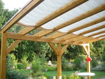 Sonnensegel Terrassen-berdachung 68 x 330 cm - uni wei - ohne Laufhaken #11