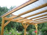 Sonnensegel Terrassendach 58 x 220 cm - uni wei - ohne Laufhaken #11