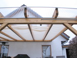 Sonnensegel Terrassendach 58 x 275 cm  -  uni wei - ohne Laufhaken #11