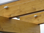 Sonnensegel Terrassendach 58 x 275 cm  -  uni wei - ohne Laufhaken #10