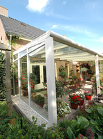 Sonnensegel berdachung Glas 88 x 330 cm  -  uni hell elfenbein - ohne Laufhaken #14