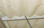 Sonnensegel berdachung Glas 88 x 330 cm  -  uni hell elfenbein - ohne Laufhaken #12