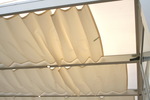 Sonnensegel berdachung Glas 88 x 380 cm - uni hell elfenbein  - ohne Laufhaken - waschbar bei 40 C #11
