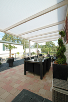 Sonnensegel berdachung Glas 88 x 275 cm - Farbe uni hell elfenbein - ohne Laufhaken #8