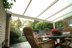 Sonnensegel berdachung Glas 88 x 275 cm - Farbe uni hell elfenbein - ohne Laufhaken #9