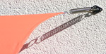 Wandbefestigung ber kleinen Wandhalter Edelstahl und Zugfeder aus Edelstahl.