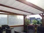 Sonnensegel Innenbeschattung Wintergarten 96 x 220 cm - uni hell elfenbein - mit 20x Laufhaken + 2x Stoppern #10