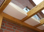 Sonnensegel Glasberdachung 61 x 275 cm  - uni wei  -  mit 26x  Laufhaken + 2x Stopper als pflegleichter Sonnenschutz #11