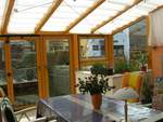 Sonnensegel Terrassendach  -  58 x 275 cm  -  uni wei mit 26x Laufhaken + 2x Stopper #14