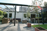 Sonnensegel Glasdach 88 x 330 cm - uni hell elfenbein - mit 34x  Laufhaken + 2x Stoppern - waschbar bei 40 C #18