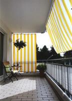 Senkrecht-Sonnensegel 230 x 140 cm - Farbe gelb-wei fr Balkone, Terrassenberdachungen, Pergolen und quer vor einer Terrasse #7
