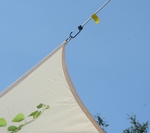 Dauerelastische Spanngurte zum Ausspannen von konkav geschnittenen Vierecksonnensegeln - mit allem Montagezubeh�r #7