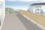 Balkonverkleidung B65 x L300 cm Farbe uni sisal - Sichtschutz Balkon und Sichtschutz Terrasse #12