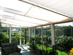 Sonnensegel Wintergartenbeschattung 96 x 380 cm - uni wei - mit 40x Laufhaken + 2x Laufhakenstopper #11