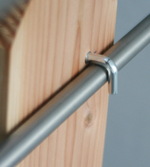 Schraubanker M6 an Gelnder oben mit Holzbrett - super stabil