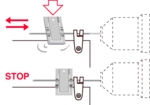 Laufhakenstopper halten das Sonnensegel in der gewnschten Position