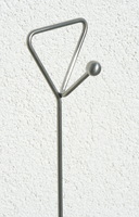 Premium Rankstab Handgriff 90 cm - mit Haken und Kugel - aus hochwertigem Edelstahl A4 als Rankhilfe fr Stauden etc. und als Futterstab fr Vgel #8