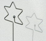 Zierstab Stern mit Kugel - Schattenbild