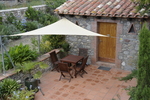 Dreiecksegel konkav 3 m - offenes Schattierungsgewebe - HDPE -  Farbe terracotta #10