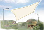 Vierecksonnensegel konkav 2,5 x 3 m - offenes Schattierungsgewebe HDPE - Farbe grau - reiner Sonnenschutz #8