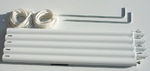 Vierecksegel konkav 3,6 x 3,6 m - offenes Schattierungsgewebe HDPE - Farbe grau - nur Sonnenschutz #13