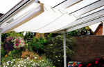 Innenliegender Sonnenschutz fr ein Glasdach mit Seilspanntechnik Pergola und Sonnensegel 270 x 140 cm - uni wei