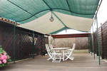 Regenschutz mit Sonnensegel 330x 200 cm in Seilspanntechnik