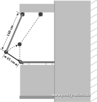 Montageschema: KLemmhalter so stellen, da� man im Sitzen raussehen kann