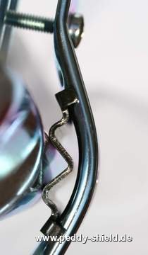 Montagekralle h�lt den Klemmhalter stabil auf flachen und kleineren Handl�ufen (rund oder eckig).