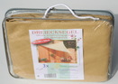 Packungsinhalt - Vierecksegel konkav 3,6 x 3,6 m - offenes Schattierungsgewebe HDPE - Farbe weizen - nur Sonnenschutz