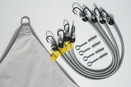 Packungsinhalt - Vierecksegel 3 x 4 m - Polyester - hell silbergrau
